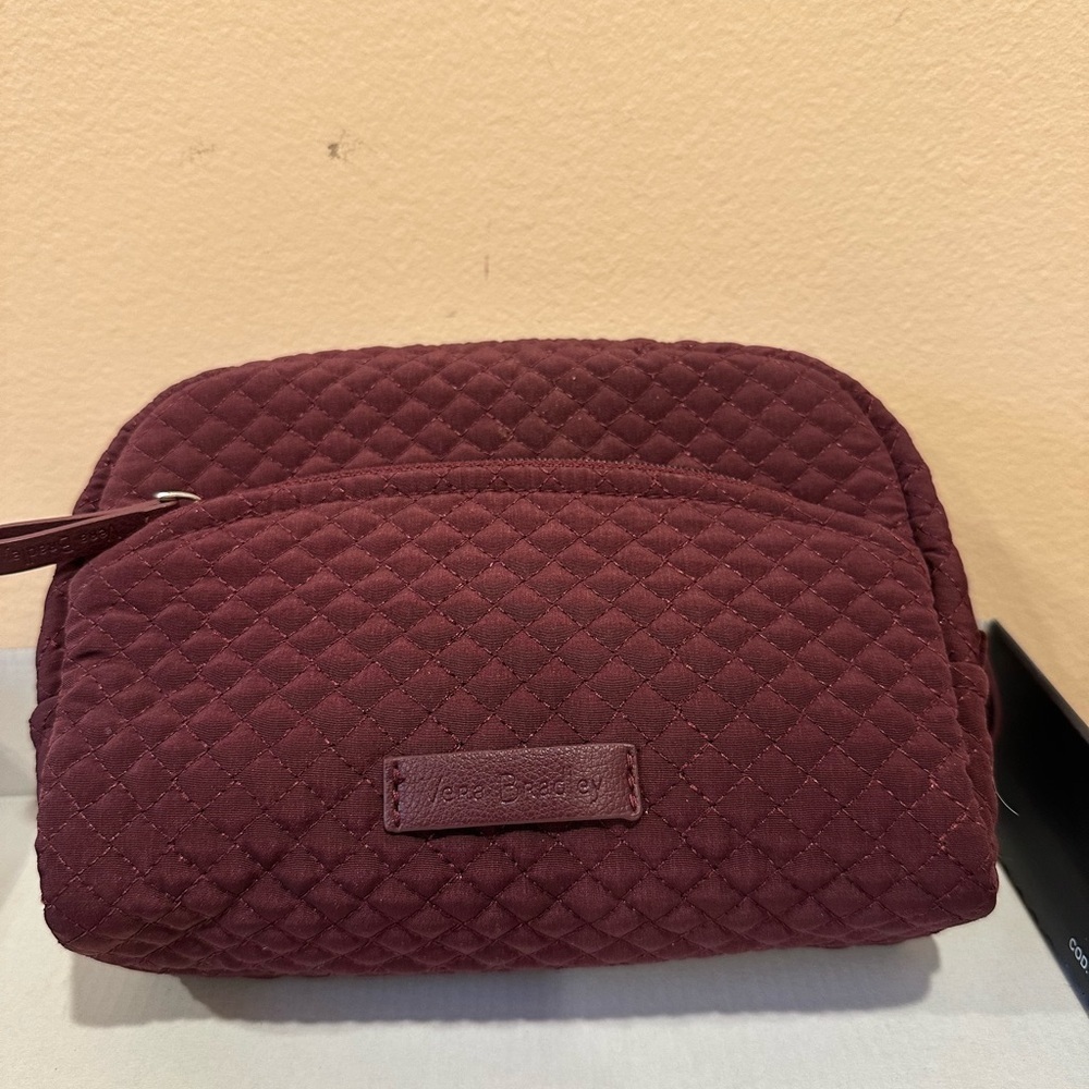 Vera Bradley Red Quilted Cosmetic Bag